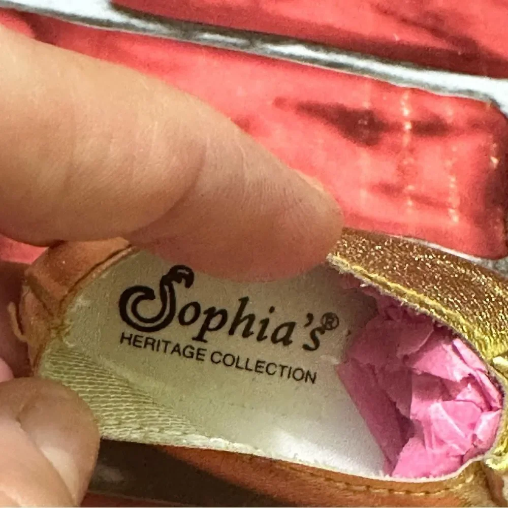 American Girl doll Sophias Collection gold shoes